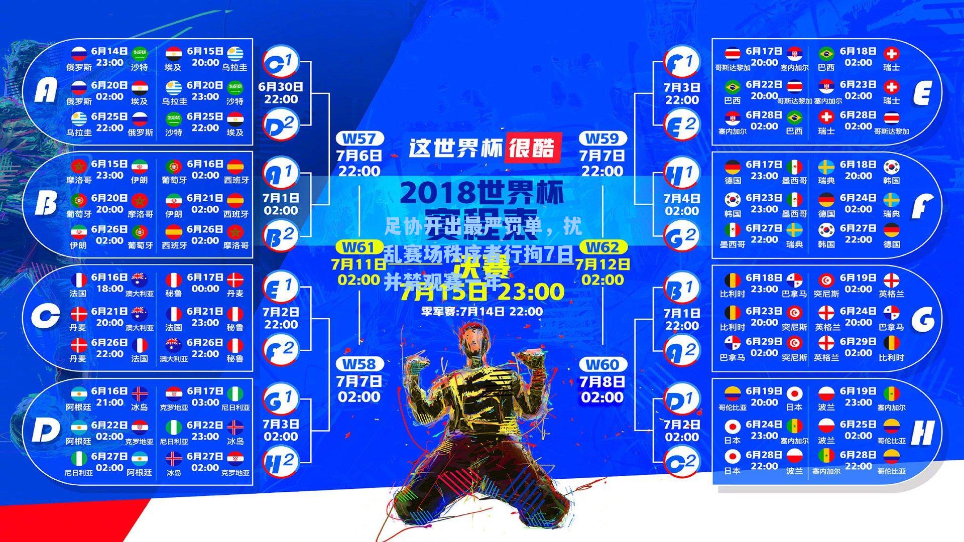 足协开出最严罚单，扰乱赛场秩序者行拘7日并禁观赛一年